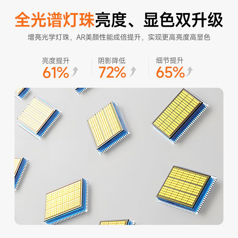led摄影灯主播专用美颜护眼4000K柔光灯e27螺口拍摄直播补光灯泡