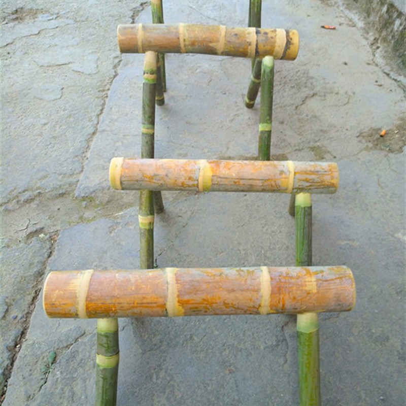 幼儿园儿童跨栏玩具竹子竹制跨栏架田径器材安吉户外游戏玩教具