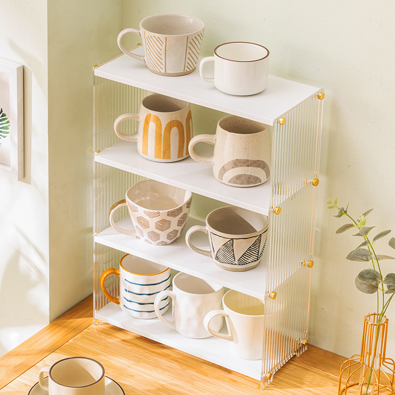 桌面置物架杯子收纳餐桌台面桌上杯架办公桌茶杯茶具多层水杯架子