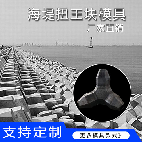 定制海边防冲击混泥土磨具海堤扭王块模具堤坝钢模型防浪水泥模块