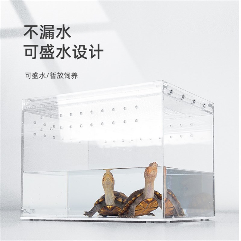 新派宠物亚克力饲养盒爬宠角蛙守宫蜗牛螳螂蝈蝈笼透明爬虫造景箱