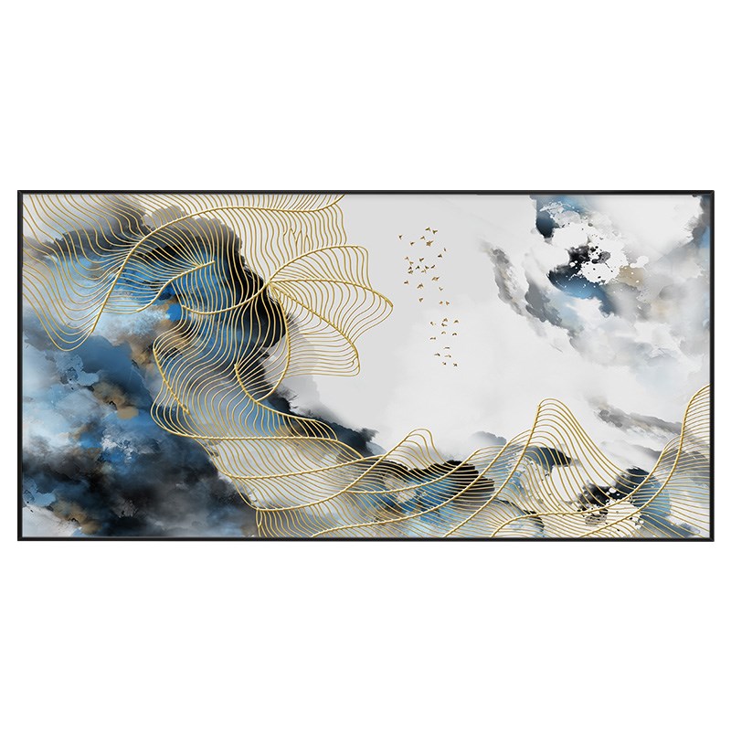 纯手绘欧式客厅油画轻奢抽象挂画美式沙发背景墙壁画艺术装饰画