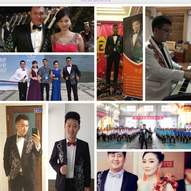 男士晚礼服西服修身三件套装西装舞台司仪表演合唱主持人婚庆加肥