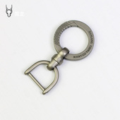 钛合金汽车钥匙扣男士 刻字高级车用锁匙扣钥匙炼挂件 高档简约个性