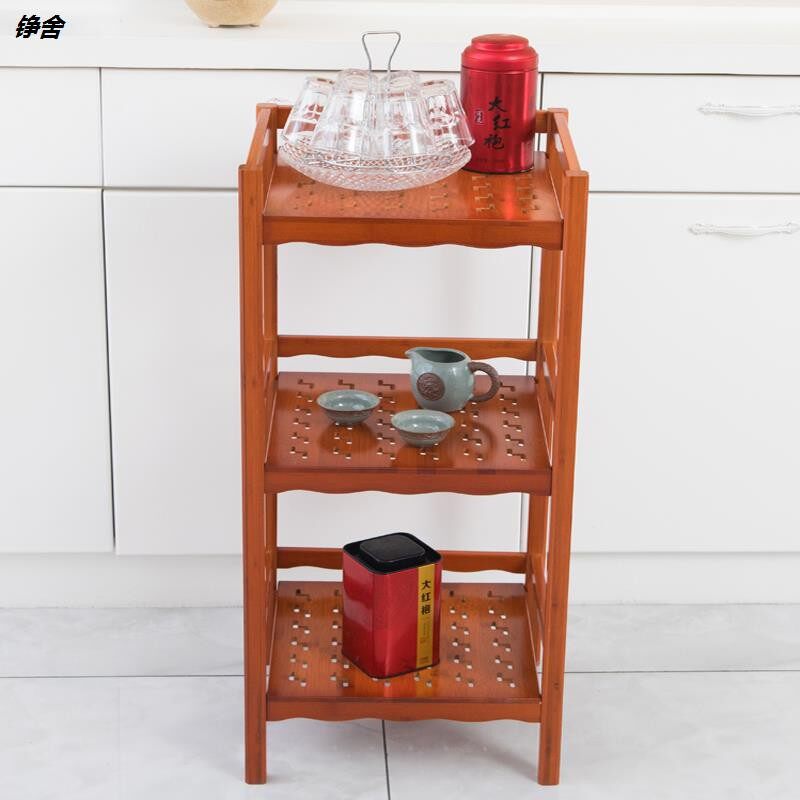 隔板新款铮舍雕刻可置物架茶杯茶叶架多功能收纳架厨房烧水壶架子