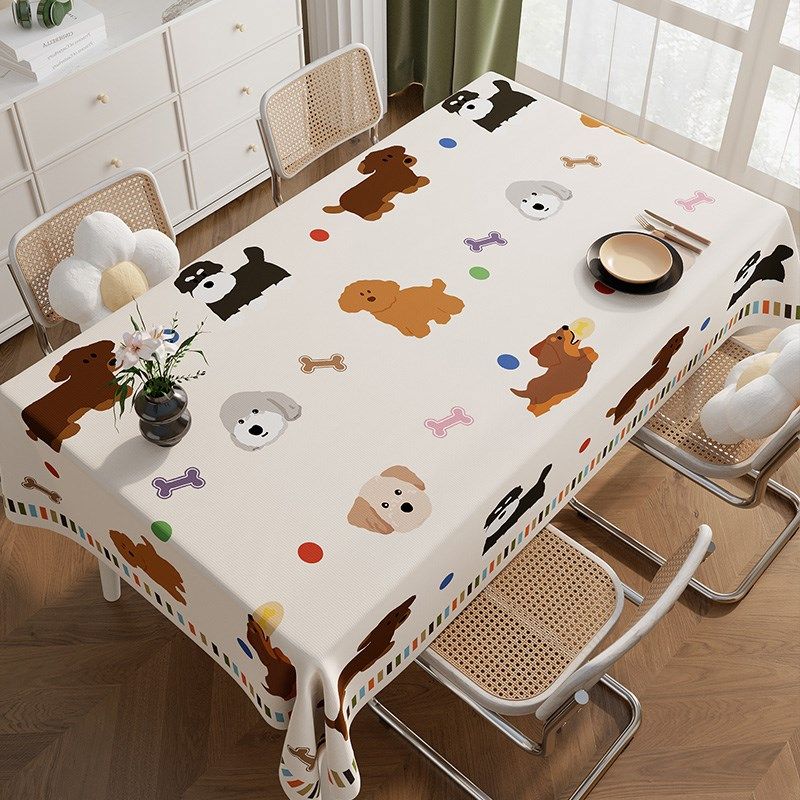 长方形餐桌布垫2025新款中古高级感茶几防水防烫防污免洗复古盖布,居家布艺,桌布,淘宝优惠券,粉丝福利购,淘宝优惠卷