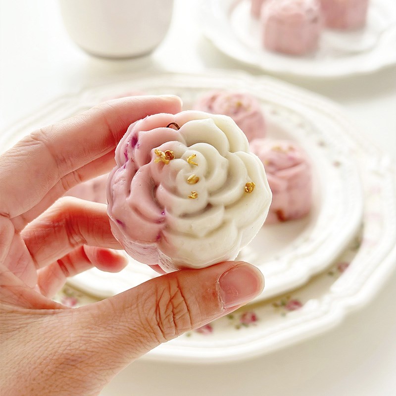 花样点心模具手压式冰皮流心网红月饼绿豆糕烘焙DIY工具模型印具