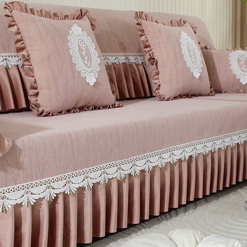 雪尼尔沙发垫四季通用防滑高档坐垫2023新款贵妃全包欧式沙发套罩