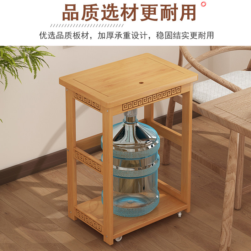 移动小茶台家用茶桌侧边柜茶车泡茶车边柜小型水壶一体茶水柜架子
