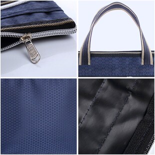 文件袋帆布商务办公包学生手提资料拉链会议文件包男工务包公文袋