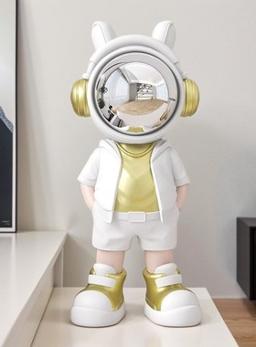 创意宇航员太空人摆件酒柜玄关入户门小装饰品房间改造小物件工艺