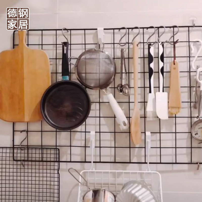 网片网格铁网货黑色超市照片墙网架铁丝格子网挂墙置物架幼儿园墙