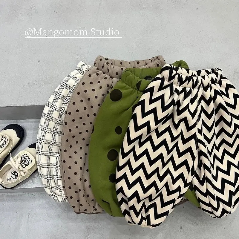 男女童加绒加厚灯笼裤冬季裤子潮