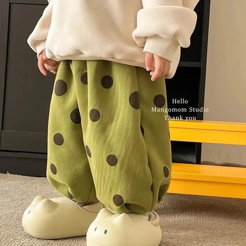 冬季儿童加绒加厚卫裤韩系休闲裤