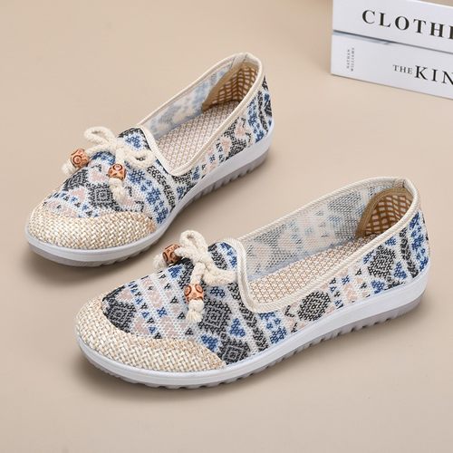绣花鞋透气休闲网鞋夏季女鞋