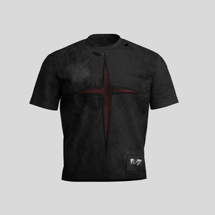 暗黑圆领复古 26SS·t恤男女通用哥特风短袖 DreamBand 十字残响