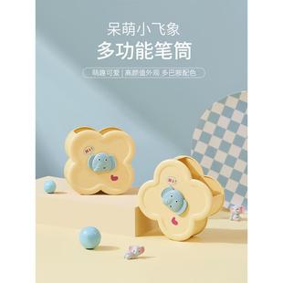 可爱的卡通笔筒学生桌面文具存储盒高看的孩子和女孩笔筒组织者盒