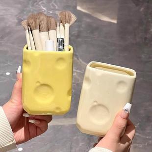 日本チュシンミ奶酪收纳筒置物架桌面收纳盒化妆品笔筒