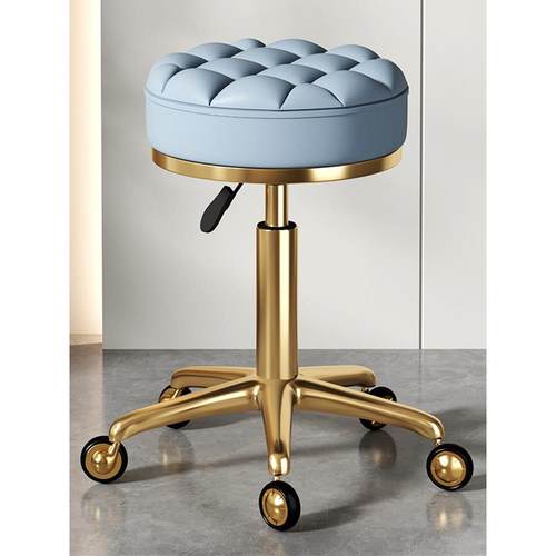 美容凳子美容院专用滑轮可升降旋转理发店大工椅子美发椅家用圆凳