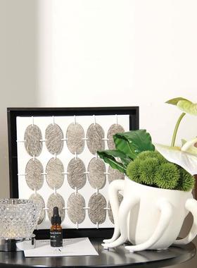 一匚 现代轻奢咖啡杯装饰画台灯摆件 样板间床头柜衣帽间卧室装饰