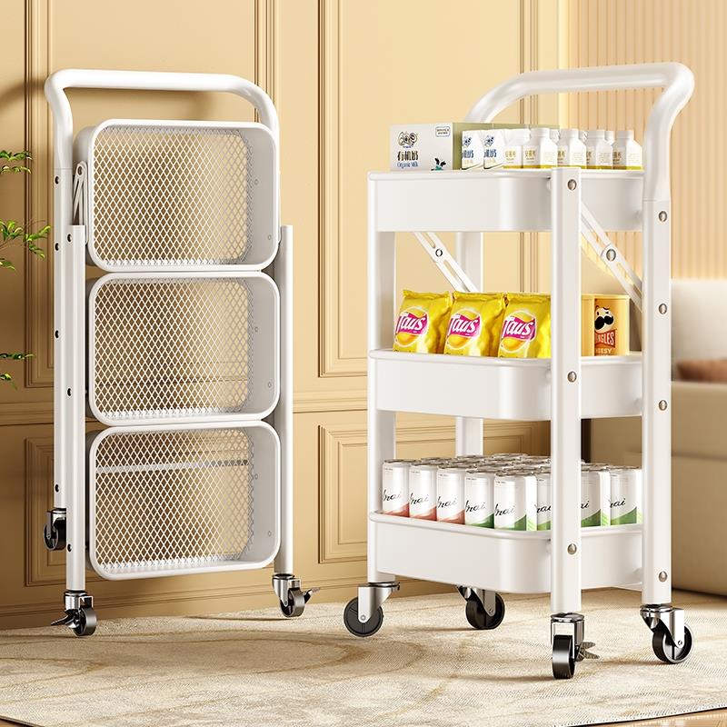 可移动小推车多层移动置物架卫生间厨房卧室落地收纳架零食书架子