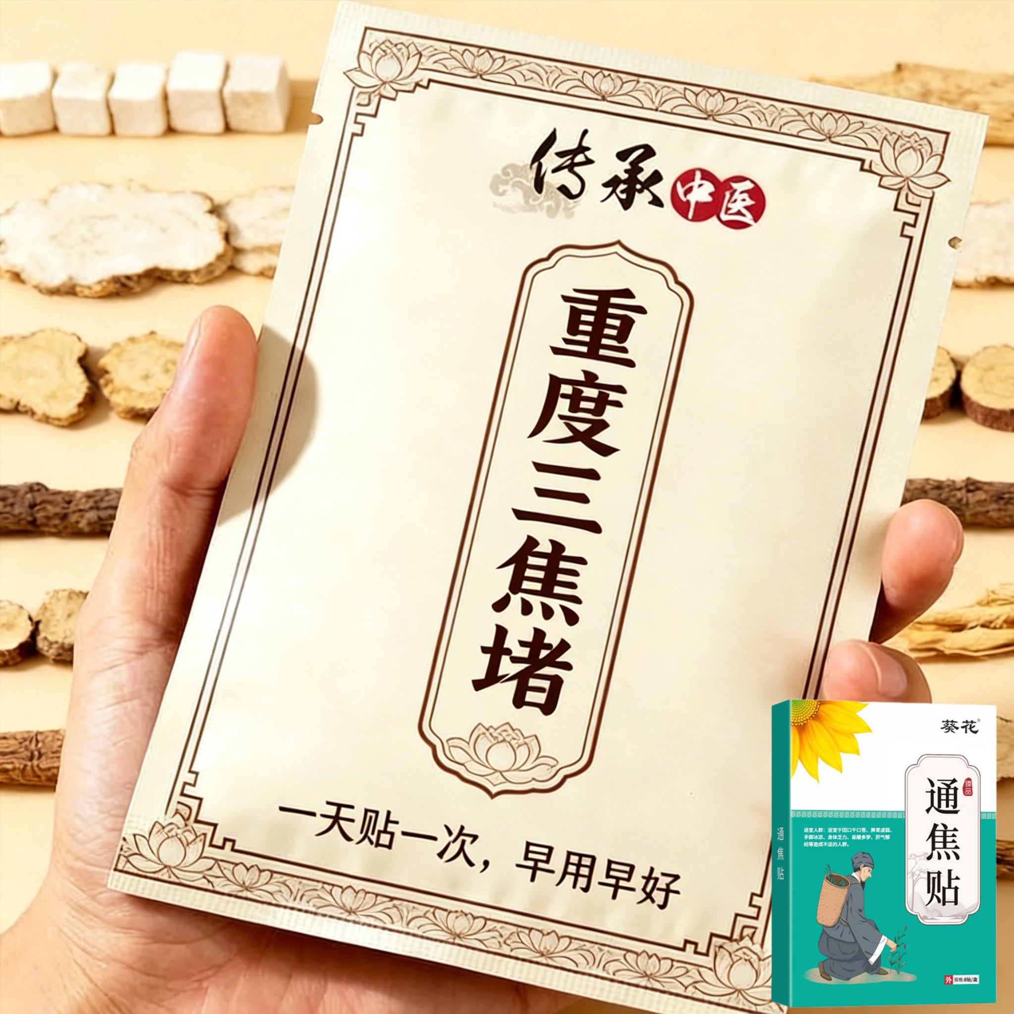 长期齿痕舌】虚不受上热下寒中焦舌苔厚腻三焦贴