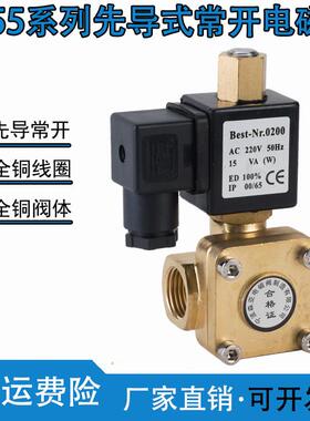 常开 高压 电磁阀水阀气阀空压机1.6MPA 4分6分1寸0955305 220V24