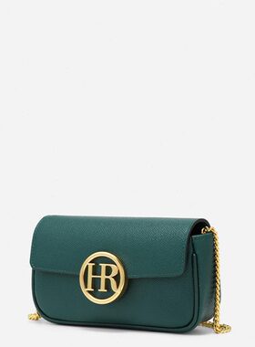 高档时尚女士包包小众赫莲娜真皮女包链条包女轻奢手机包HR黑色小