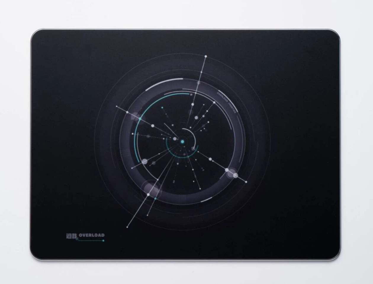 过载主题蚀刻磨砂玻璃鼠标垫350mm*260mm尺寸