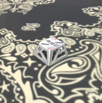 边界金属镂空键帽，Esc金属银色，适配Rog夜魔，