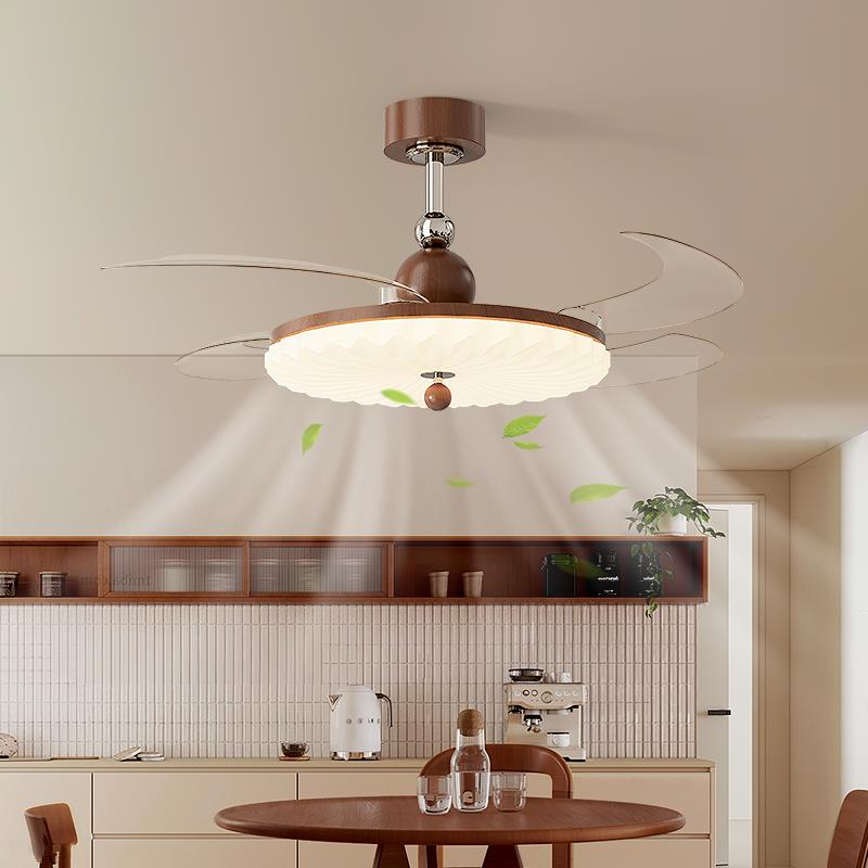 2025隐形吊扇灯吊扇灯家用饭厅卧室吸顶灯静音风扇吊灯中山灯具
