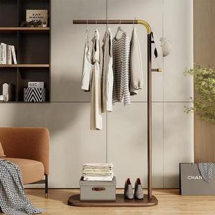 全实木挂衣架落地卧室轻奢简易现代衣帽架室内房间晾衣架置物架