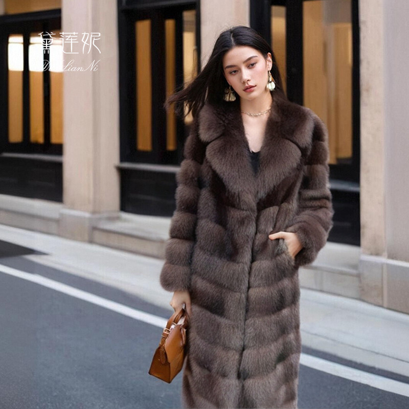 满天星俄罗斯紫貂环保皮草长款