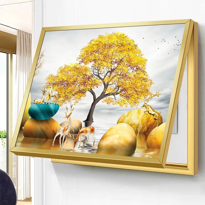 电表箱画装饰画配电箱电闸箱电表盒遮挡2020新款餐厅壁画客厅挂画