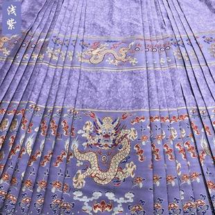 呆龙妆花马面裙布料明制汉服织金布乐兴隆纺织仿妆花织金呆龙面料