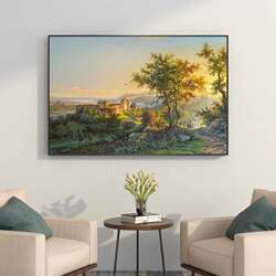 俄罗斯名画维克托树木自然风景光影油画装饰画客厅玄关走廊挂画