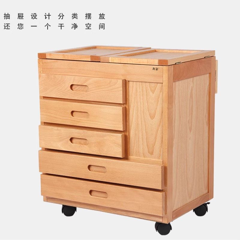 美术生专用木制三层四层画车多功能画柜画凳画桌绘画油画国画