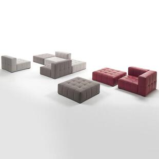 北欧现代科技布休闲酒店商务写字楼商场样板房商店简约创意沙发