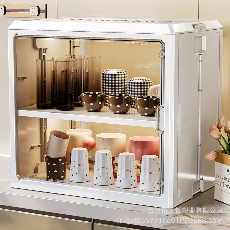 防尘杯架放茶水杯餐桌咖啡高级感轻奢马克杯沥水茶具收纳置物架子