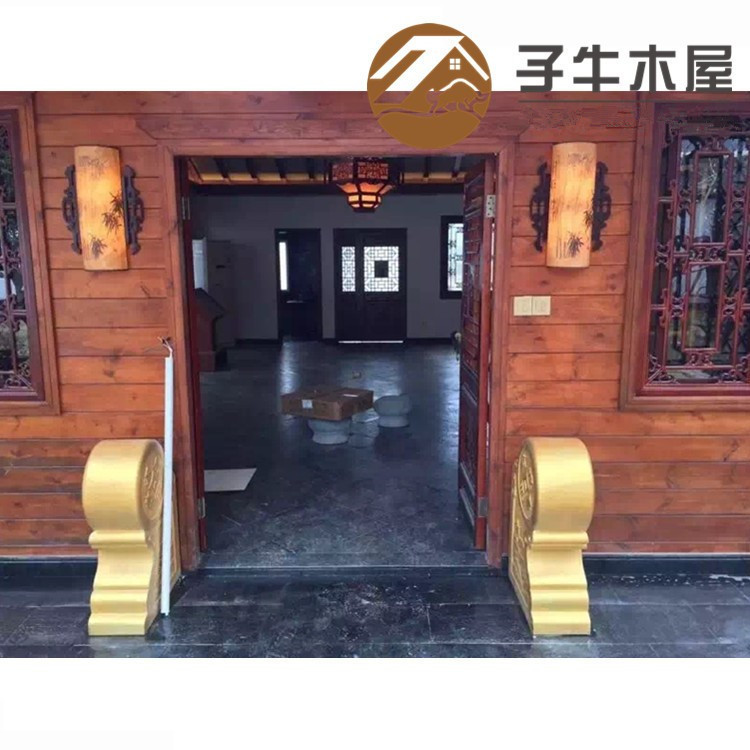 户外庭院木屋两室一厅可拆卸防腐木屋旅游景区农庄民宿移动房屋