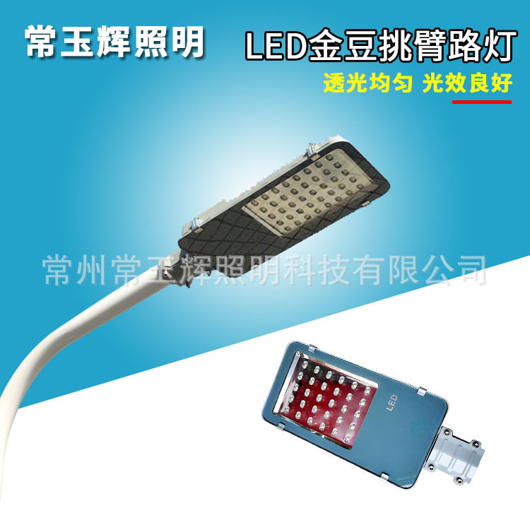 厂家批发LED金豆挑臂路灯 新农村建设户外防水灯挑臂路灯照明灯具