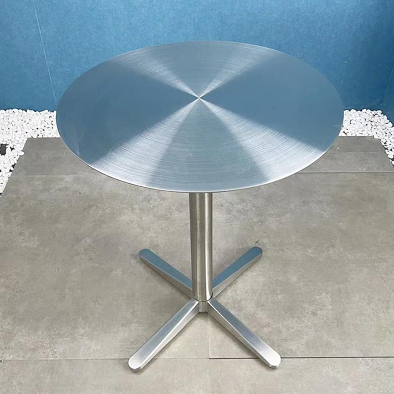 工业风不锈钢桌椅小户型餐桌奶茶咖啡店休闲 桌子圆桌正方形定制