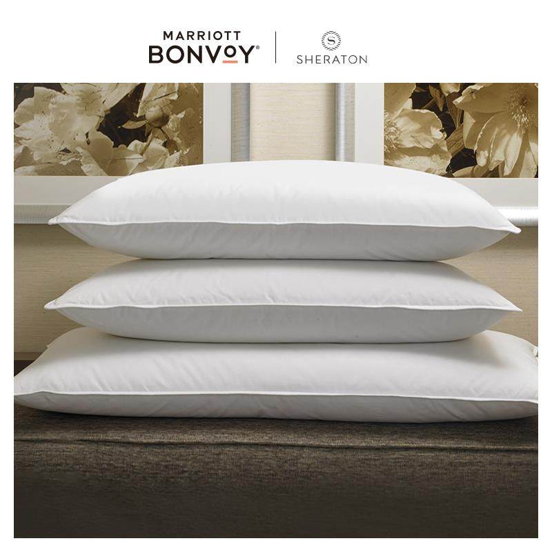 喜来登五星级酒店鹅毛鹅绒枕芯枕头全棉面料羽绒枕
