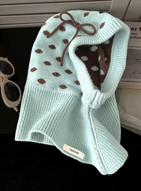 波点蝴蝶结巴拉克法帽韩系