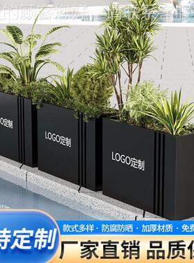 户花家箱厂断围栏售楼部外隔摆铁艺组43562合花槽移外动不锈钢树