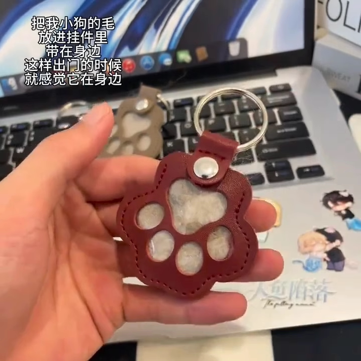 宠物毛发纪念收集钥匙扣毛发挂件