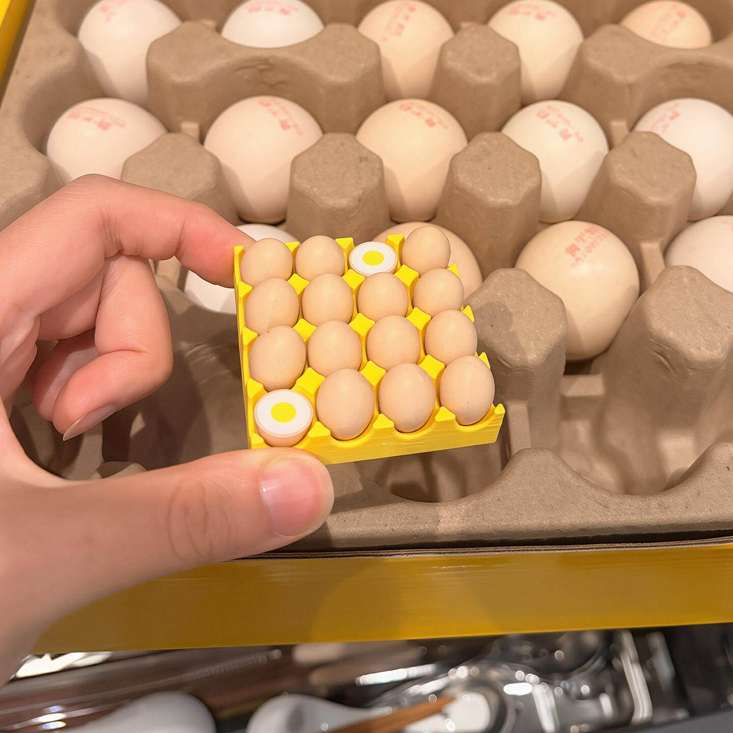 迷你鸡蛋冰箱贴仿真鸡蛋托磁吸贴可固定拍自立得照片家居装饰布置