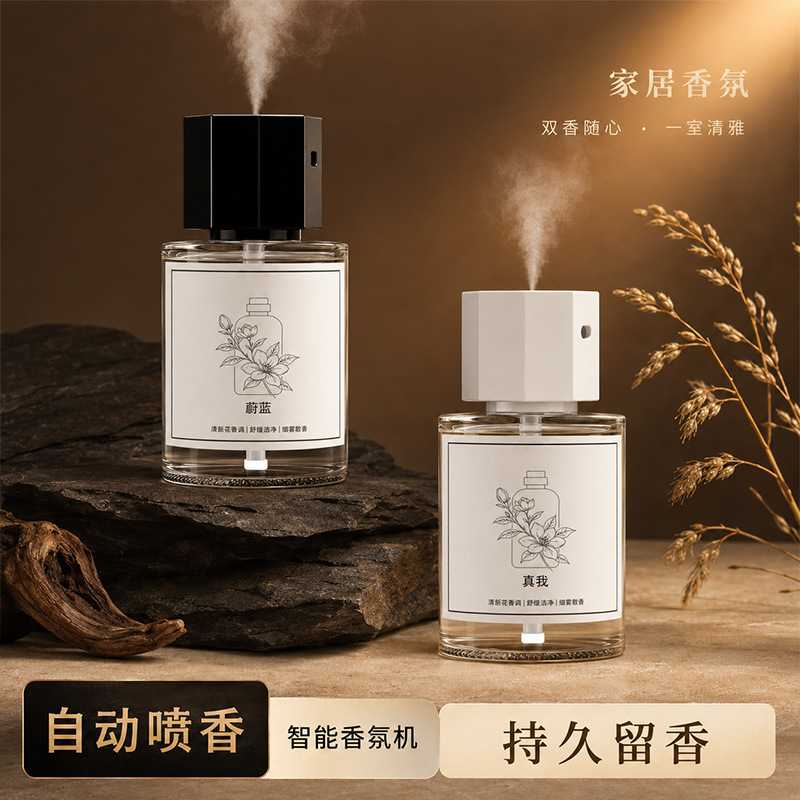 智能香氛机家用自动喷香持久留香栀子花香薰机卧室客厅清新空气