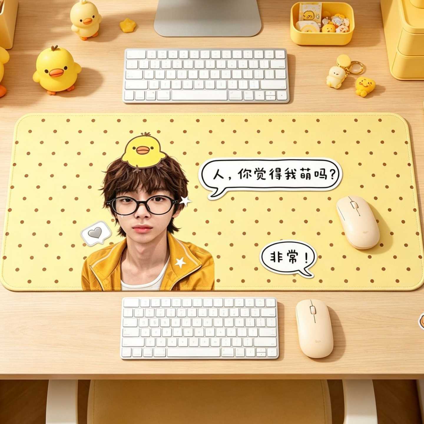 Juhoon金主训橡胶鼠标垫加厚锁边防滑学生宿舍办公书桌大号桌垫