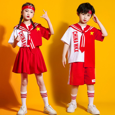 六一儿童演出服小学生运动会中国风合唱服幼儿园啦啦队舞蹈表演服